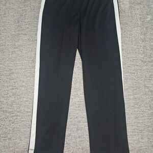 Men's Black Track Pants with White Stripes